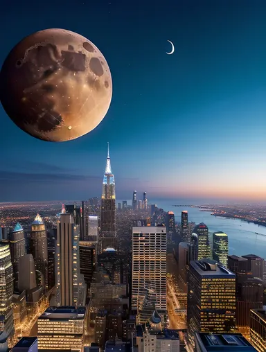 Futuristic Cityscape with XX Com Image and Flying Cars
