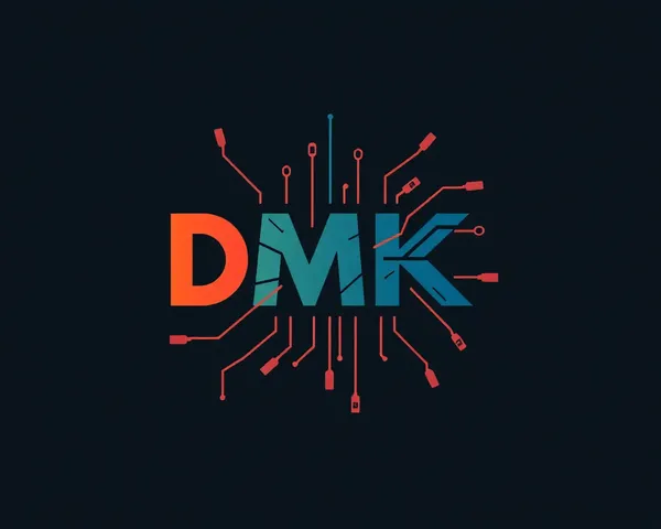 Futuristic Dmk Logo Illustration with Technology Elements