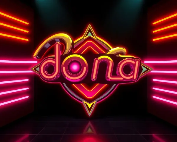 Futuristic Dona Pattal Design with Neon Lights and Metallic Accents