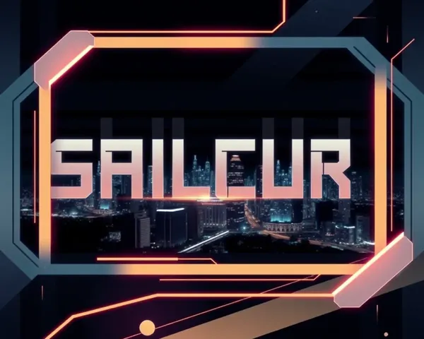 Futuristic Font Displays Night Cityscape