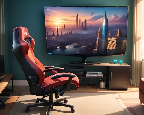 Futuristic Gaming Setup with PS5 Pro and Comfortable Chair