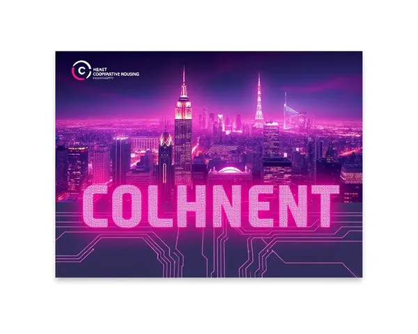 Futuristic High-Tech Neon Cityscape Cooperative Housing Society