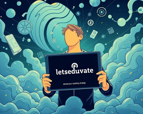 Futuristic Illustration of Marketing Analytics and Strategy