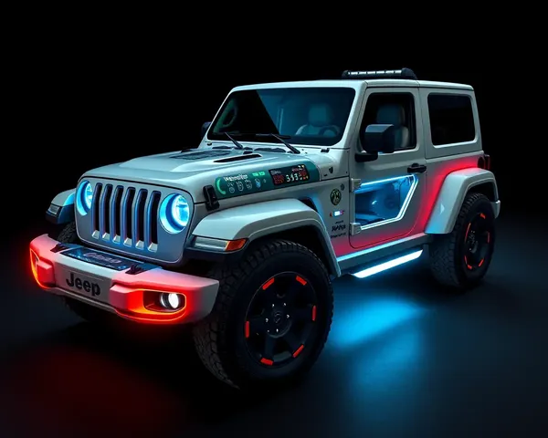 Futuristic Jeep Wrangler iPhone Dashboard Concept