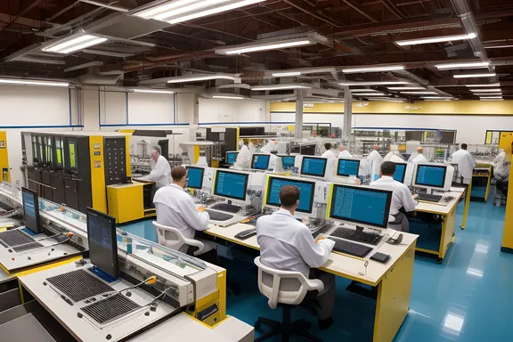 Futuristic Laboratory with Scientists on Groundbreaking Discovery