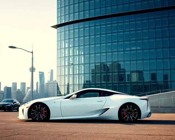 Futuristic Lexus LFA in Front of High-Rise Building