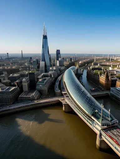 Futuristic London Bridge Architecture in High-Definition