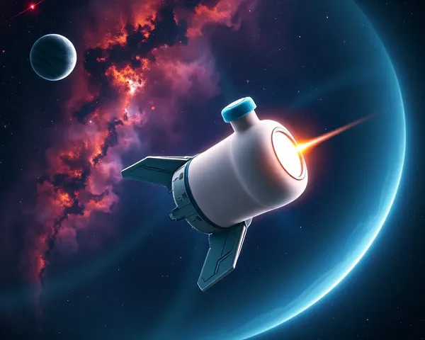 Futuristic Marshmallow Spacecraft in Galaxy