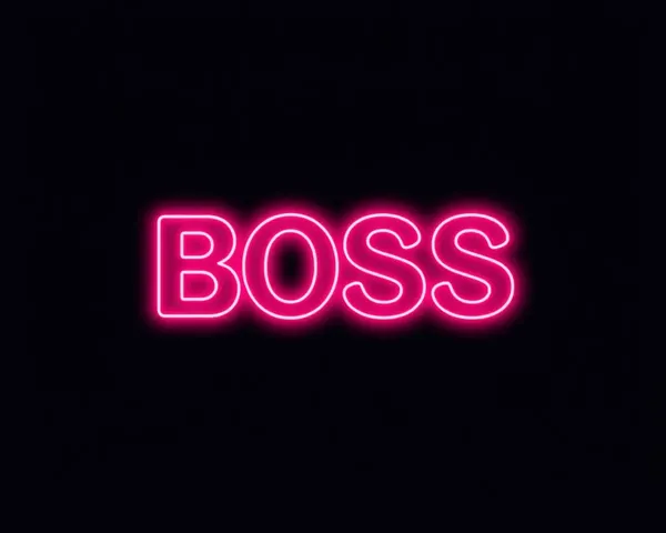 Futuristic Neon-Lit Boss Baby Logo on Dark Gradient Background