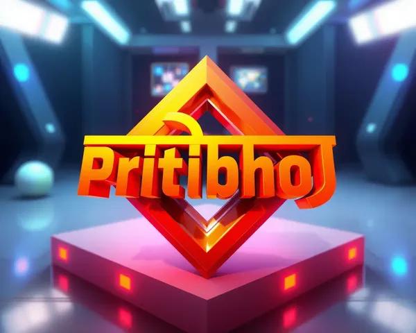 Futuristic Pritibhoj Logo with 3D Effect