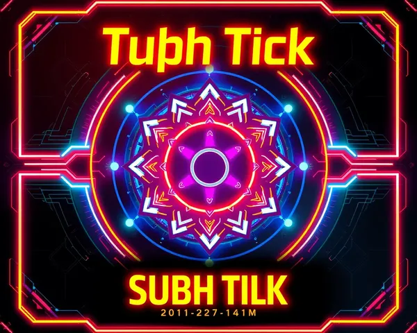 Futuristic Shubh Tilak Design with Neon Lights