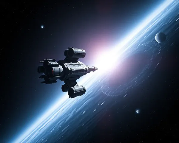 Futuristic Space Station on 12x36 HD Background