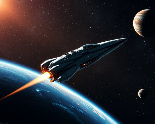 Futuristic Spacecraft Soars Through Cosmos with Stunning 4K Background
