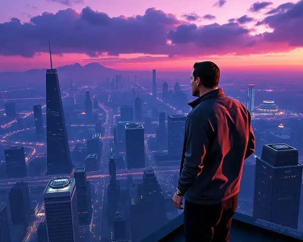 GTA Wallpaper HD: Carl's Rooftop View of Los Santos City