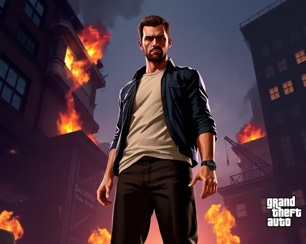 GTA Wallpaper HD: Trevor Standing in Front of Burning Building