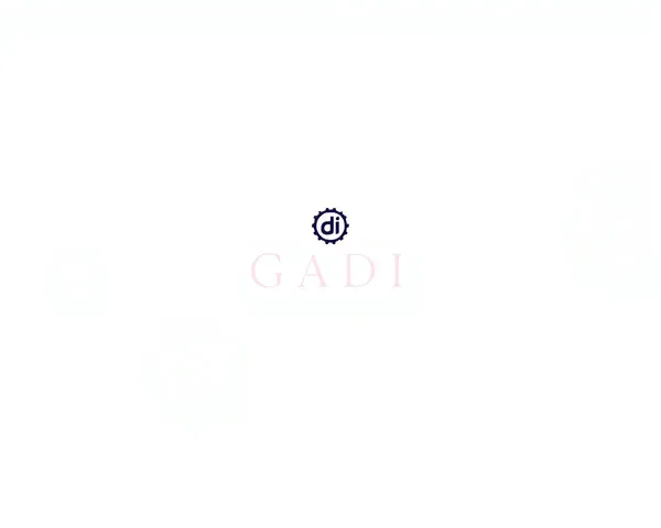 Gadi Poster Design: Minimalist Logo with Subtle Mechanical Pattern