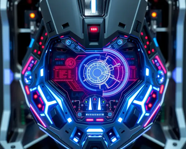 Gajak's Faceplate Displays Holographic Interface Screen