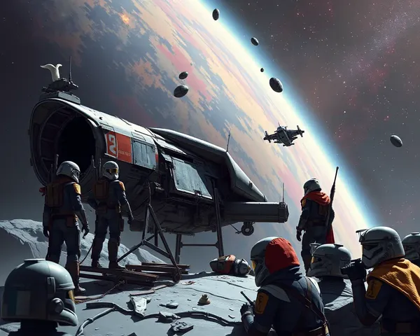 Gajaks Work Together to Repair Damaged Spaceship