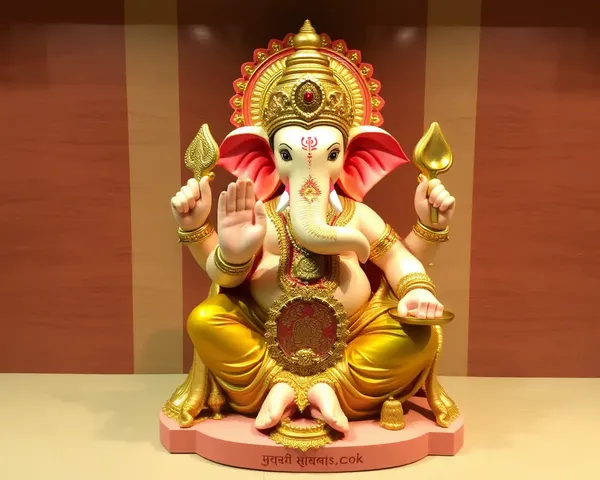 Ganapati Bappa Image: Colorful Lord Ganesha Sculpture