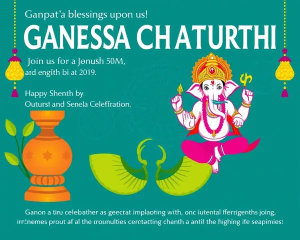 Ganpati Bappa's Blessings Invitation: Joyous Ganesh Chaturthi Celebration