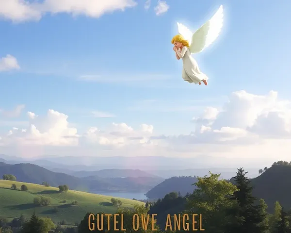 Gentle Angel Wings Above Peaceful Landscape
