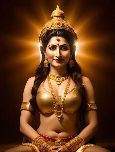 Gentle Parvati, Goddess of Love and Beauty, Beside Shiva