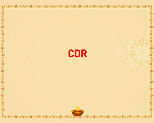 Geometric CDR File with Diwali Border and Fireworks