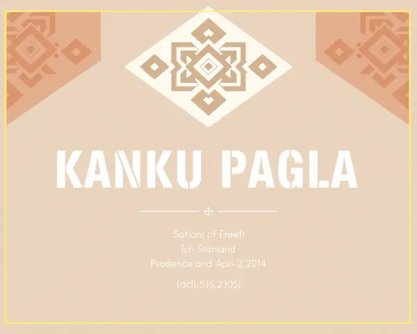 Geometric Kanku Pagla Invitation Card for Tech Fans