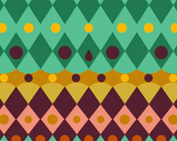 Geometric Kular Themed Wallpaper with Bold Colors