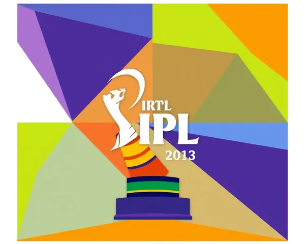 Geometric Pattern IPL Trophy with Bold Lines and Colors