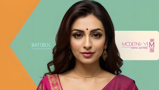 Geometric Patterned Bhabhi Face with Sans-Serif Font