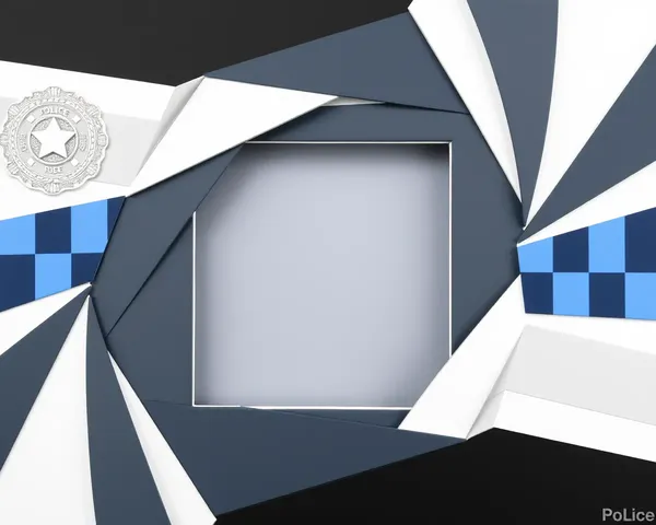 Geometric Police Photo Frame for Modern Look