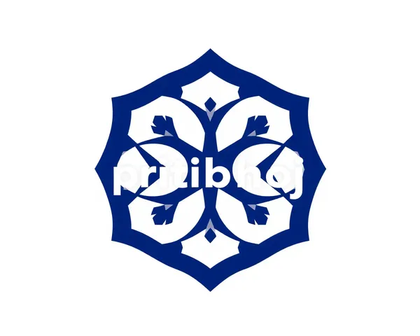 Geometric Pritibhoj Logo with Pattern Overlay
