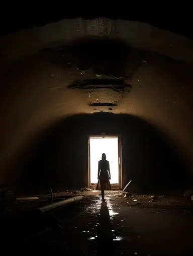 Ghost Girl Pic: Abandoned Mine Spooky Atmosphere