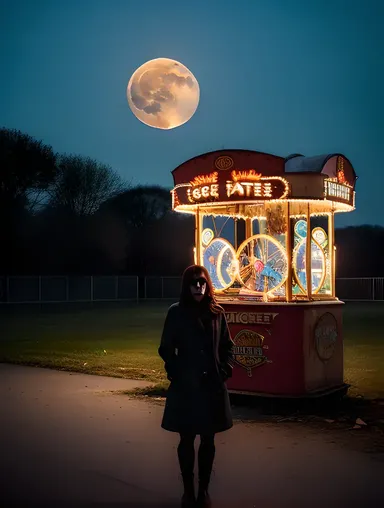 Ghost Girl Pic: Creepy Carnival Dark Foreboding