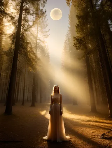 Ghost Girl Pic: Haunted Forest Mystical Enchantment