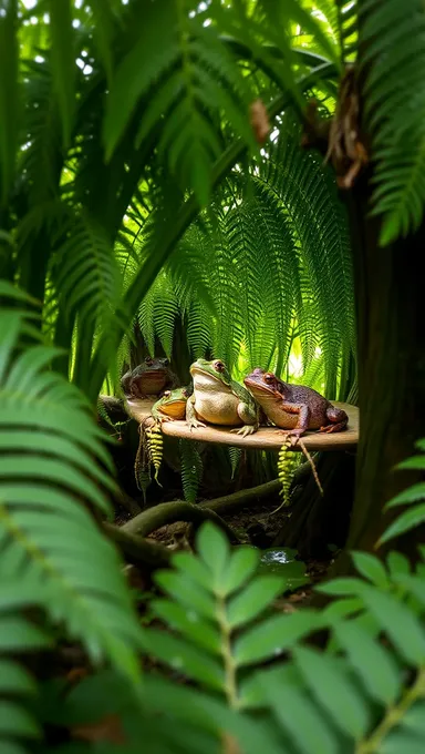 Giant Fern Creates Sheltered Glade in Rainforest