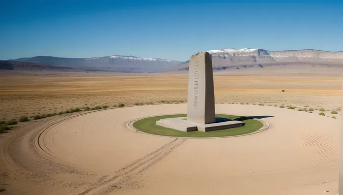 Giant Freckled Stone Monument in Beautiful Landscape