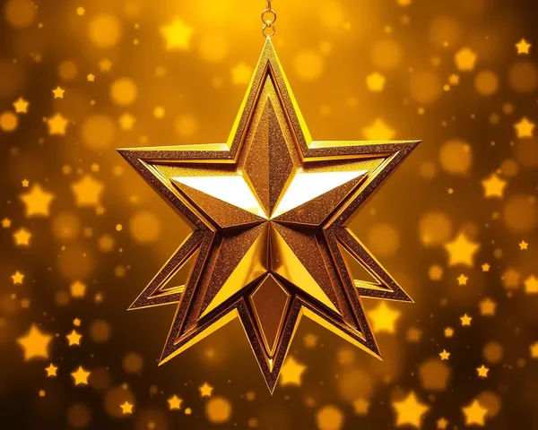 Glittering Gold Star Image Shines Brightly