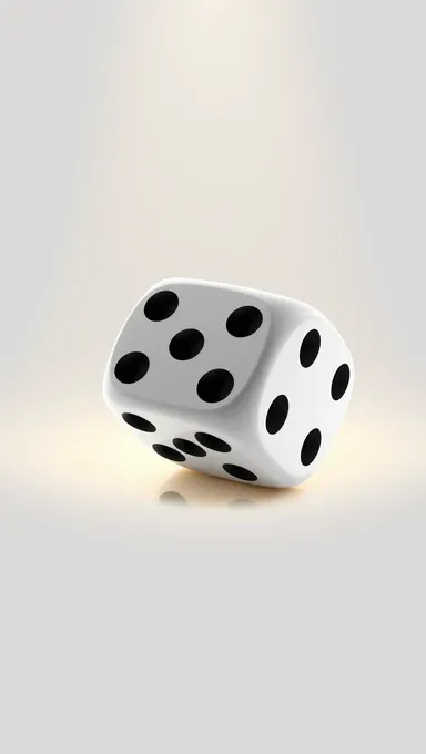 Glowing 10-Sided Dice on Gradient Background PNG