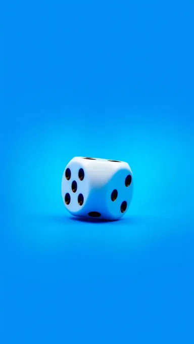 Glowing 24-Sided Dice on Bright Blue Background PNG