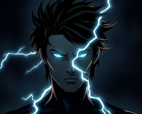 Glowing Eyes and Wind-Blown Hair on Dark Wallpaper