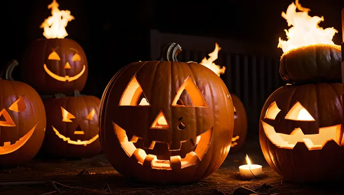 Glowing Jack-O'-Lantern Bhoot Gathering