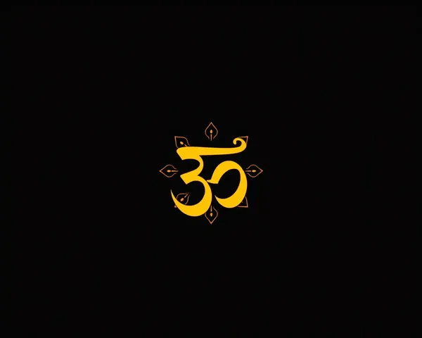 Glowing Karma Symbol on Black Background