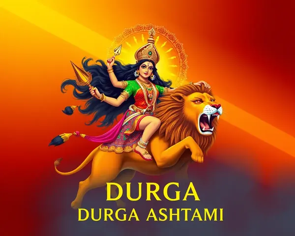 Goddess Durga Illustration for Durga Ashtami Celebration Poster