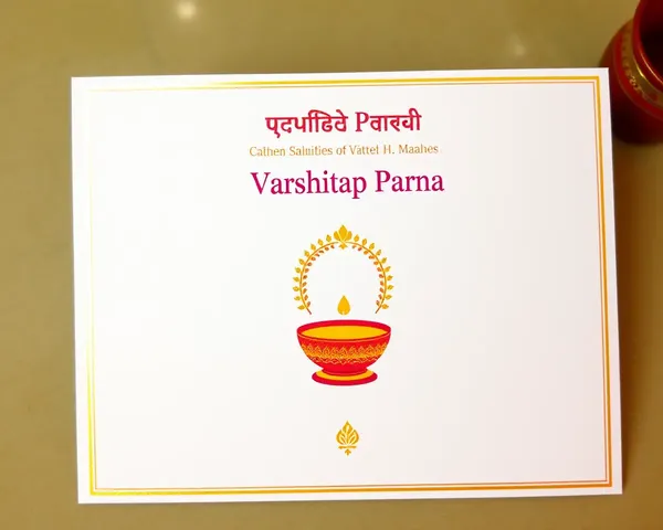 Golden Border Invitation Card Features Varshitap Parna Main Design
