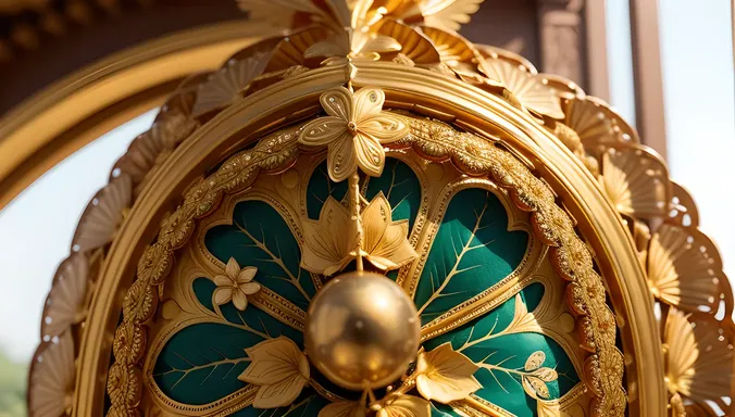 Golden Glow Surrounds Intricately Crafted Kavadi