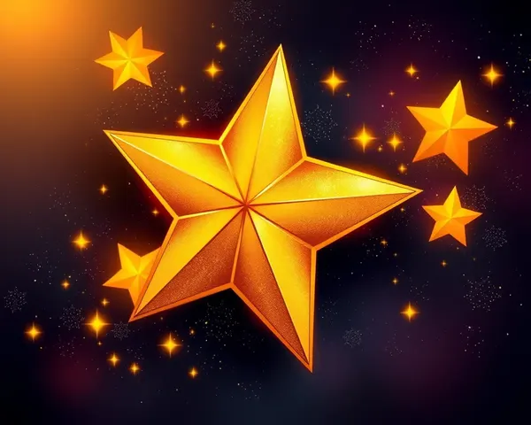 Golden Star Image Adorns the Sky