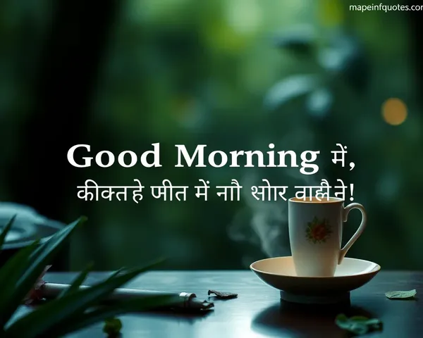 Good Morning Images with Hindi Quotes