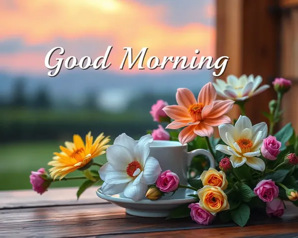 Good Morning Images with Vibrant Flowers Displayed Daily